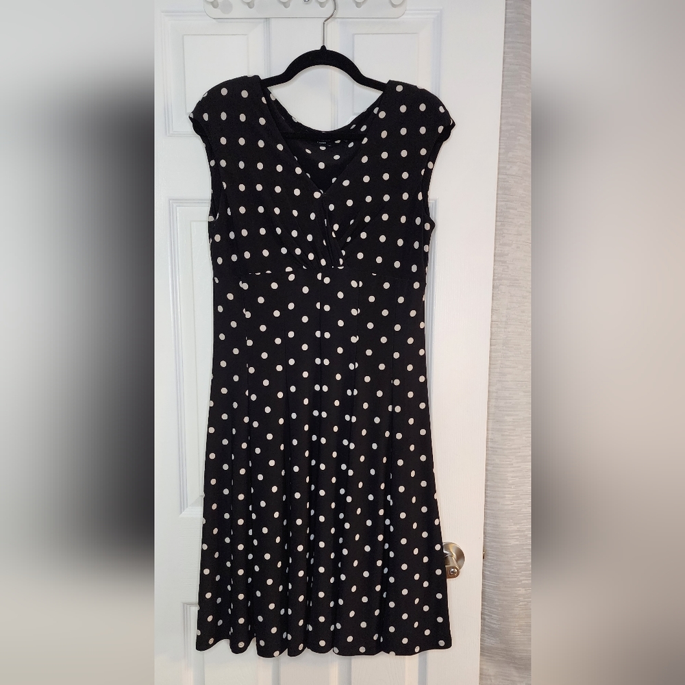 Ralph Lauren Polka Dot White and Black Dress